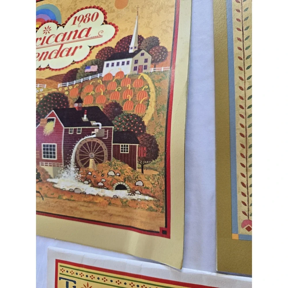 Lot Of 3 The Americana Calendars 1980,1983,1981, Missing Months Not Complete